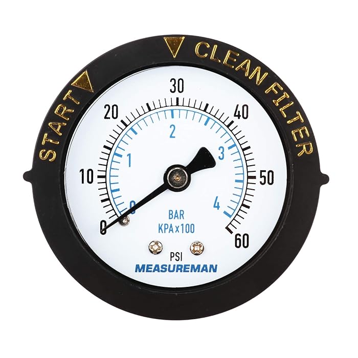 Buy MEASUREMAN 2" Dry and Utility Pressure Gauge, Start and Clean