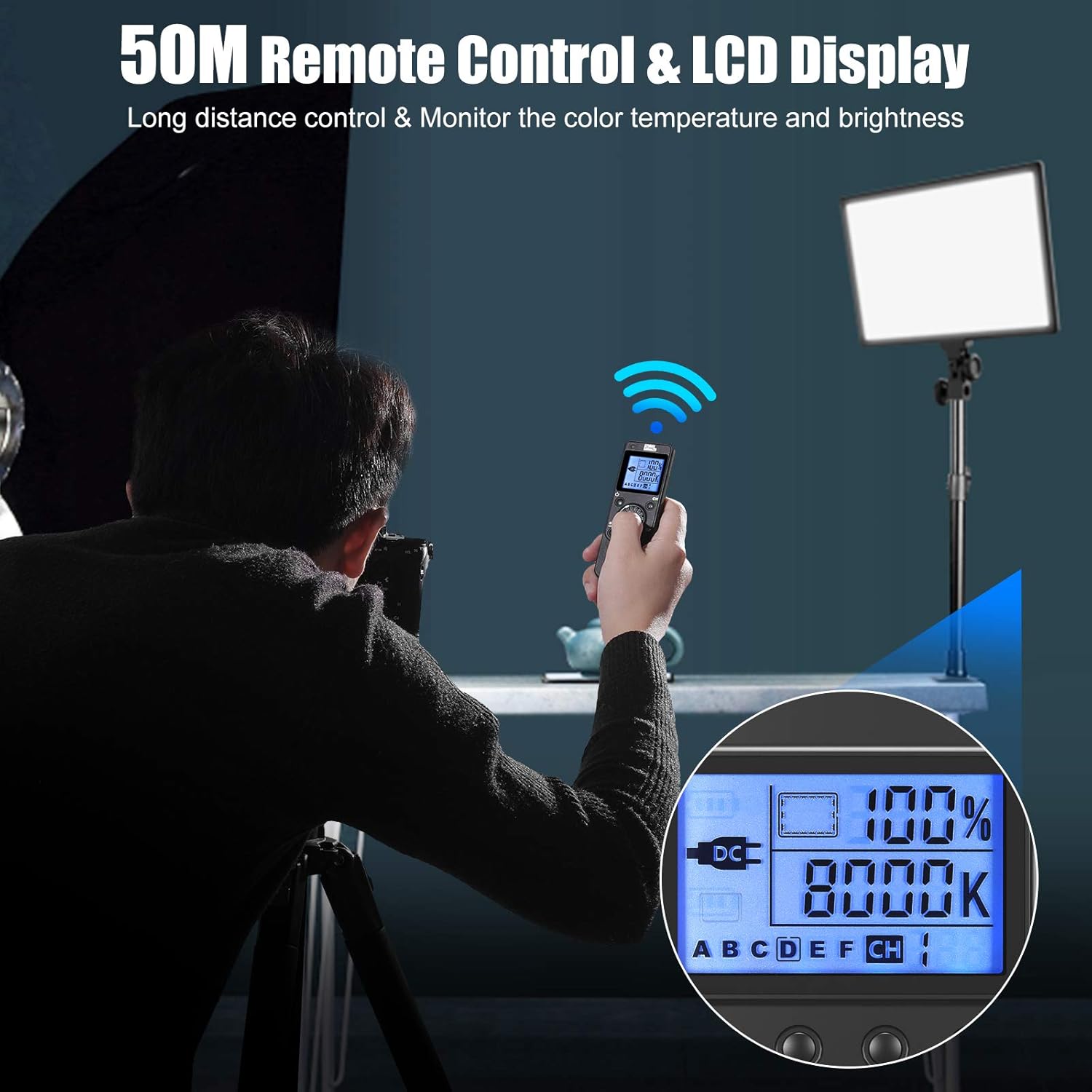 Rеvіеw Pixel LED Panel Light, P50 Key Light, 45W 3000K-8000K Photography Lighting with C-clamp, Wireless Remote, Soft Diffuser for YouTube, Zoom Meeting, Gaming Live, Video, Still Life Photography and More