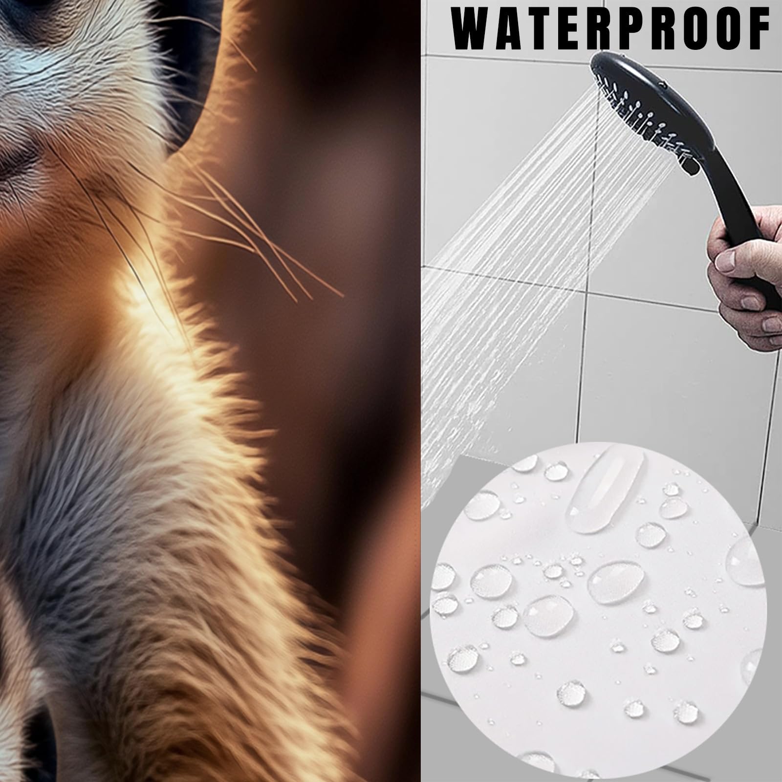 Erdmännchen Duschvorhänge mit Haken,H200 x B180 cm (1er Pack) Wasserdicht Duschvorhang für Badezimmer,süße Erdmännchen Badewannen Hotelvorhang,Maschinenwaschbar