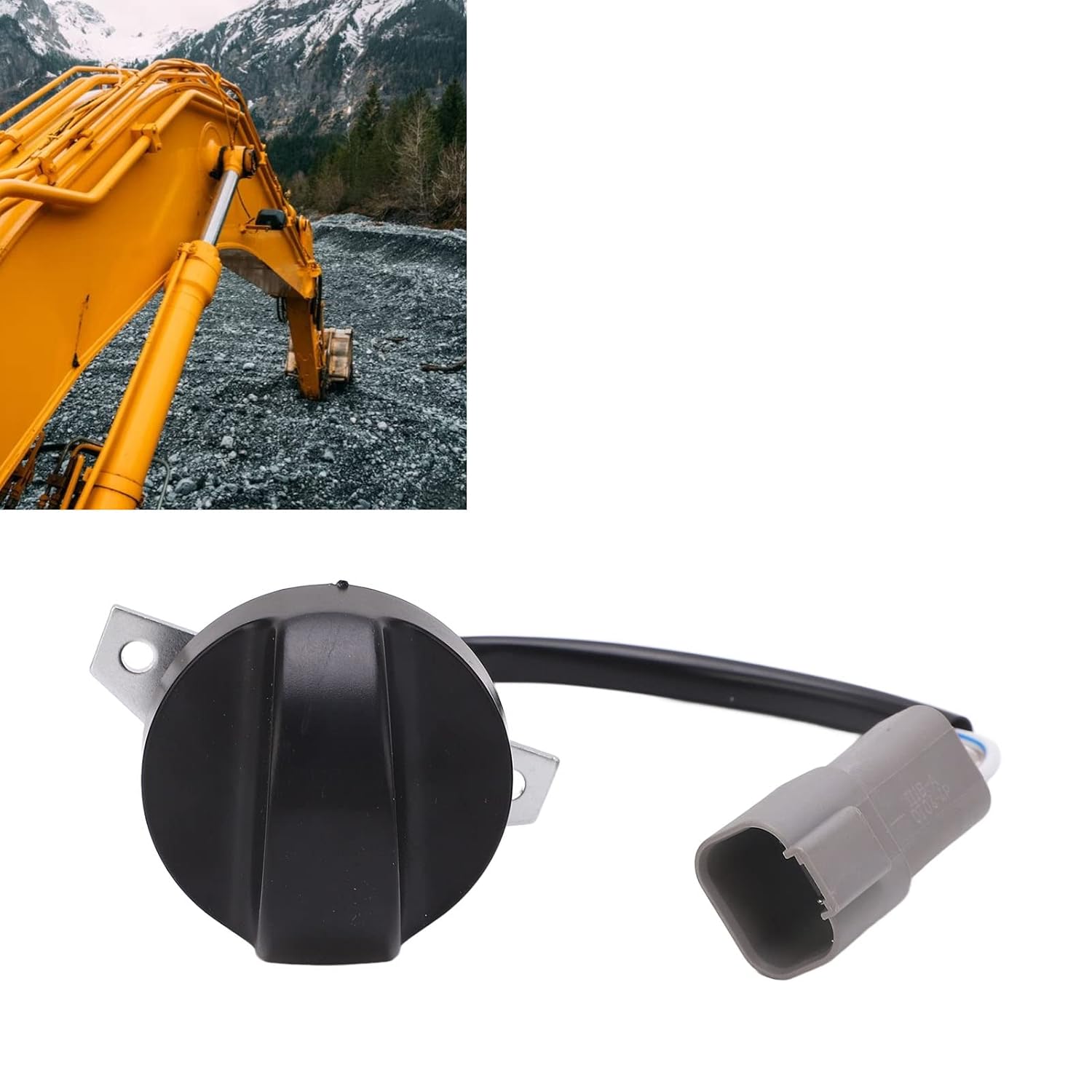 3 Pins Throttle Motor Knob Switch Excavator Throttle Motor Rotary Knob ABS Alloy Steel Standard Throttle Knob Switch Replacement