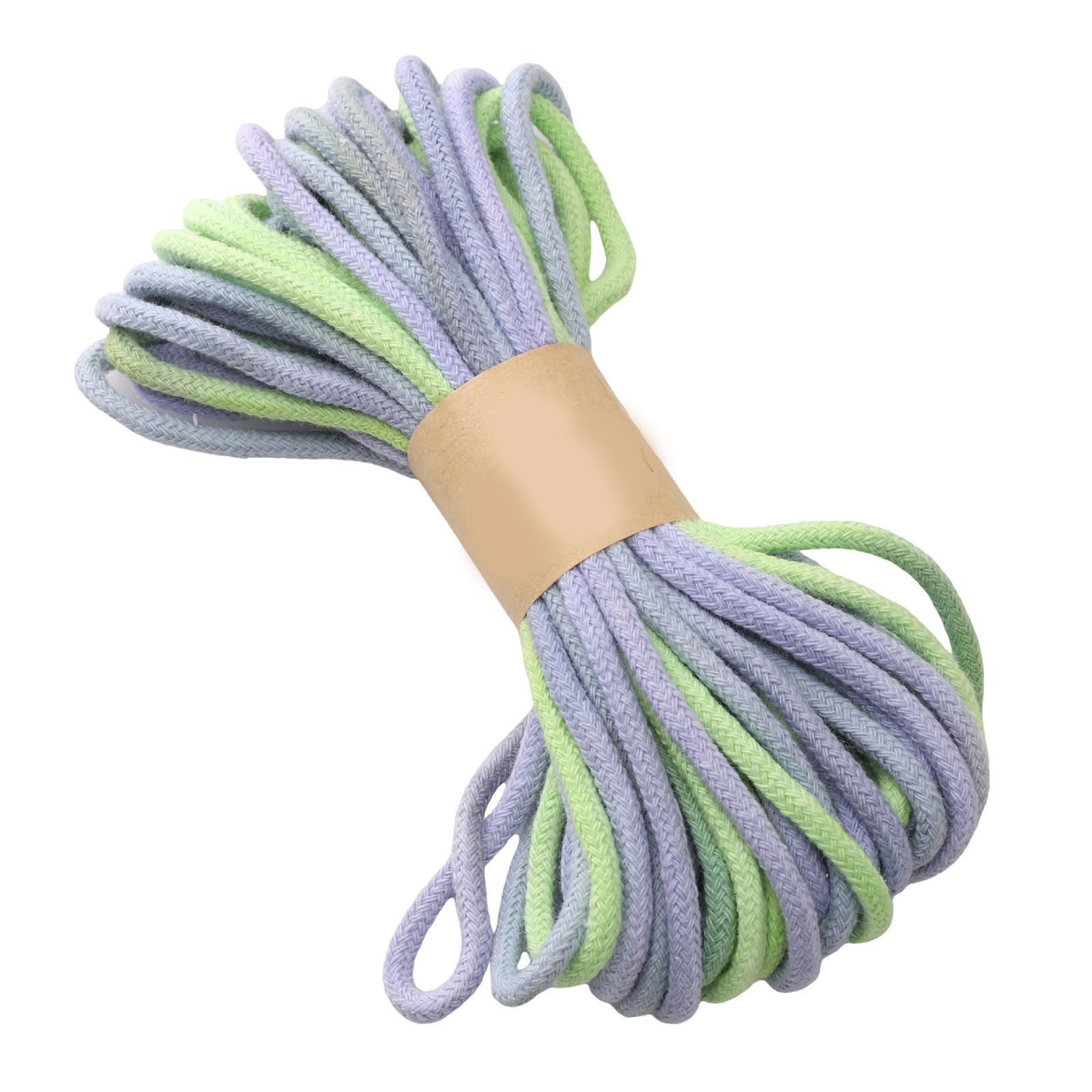 Hsioluted Thread for Knitting and Weaving Permanent Green Fabric Substance for and Architects Segmented Color Cotton Rope