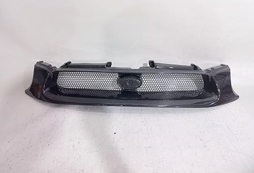 Miniatura 3 de Rejilla delantera compatible con Subaru Impreza 02-03 2002 2003 WRX STI, accesorios de malla para parachoques superior (fibra de carbono)