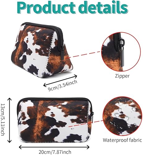 Miniatura 2 de Bolsa de cosméticos impermeable de neopreno con cremallera, bolsa de viaje portátil para artículos de tocador y maquillaje, estuche organizador para