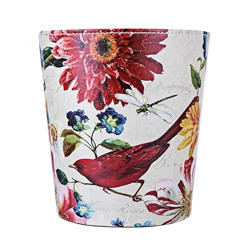 Miniatura 8 de Bote de basura de 2.64 galones, cesta de basura decorativa, cesta de papel de piel sintética, bote de basura impermeable para baño, dormitorio,