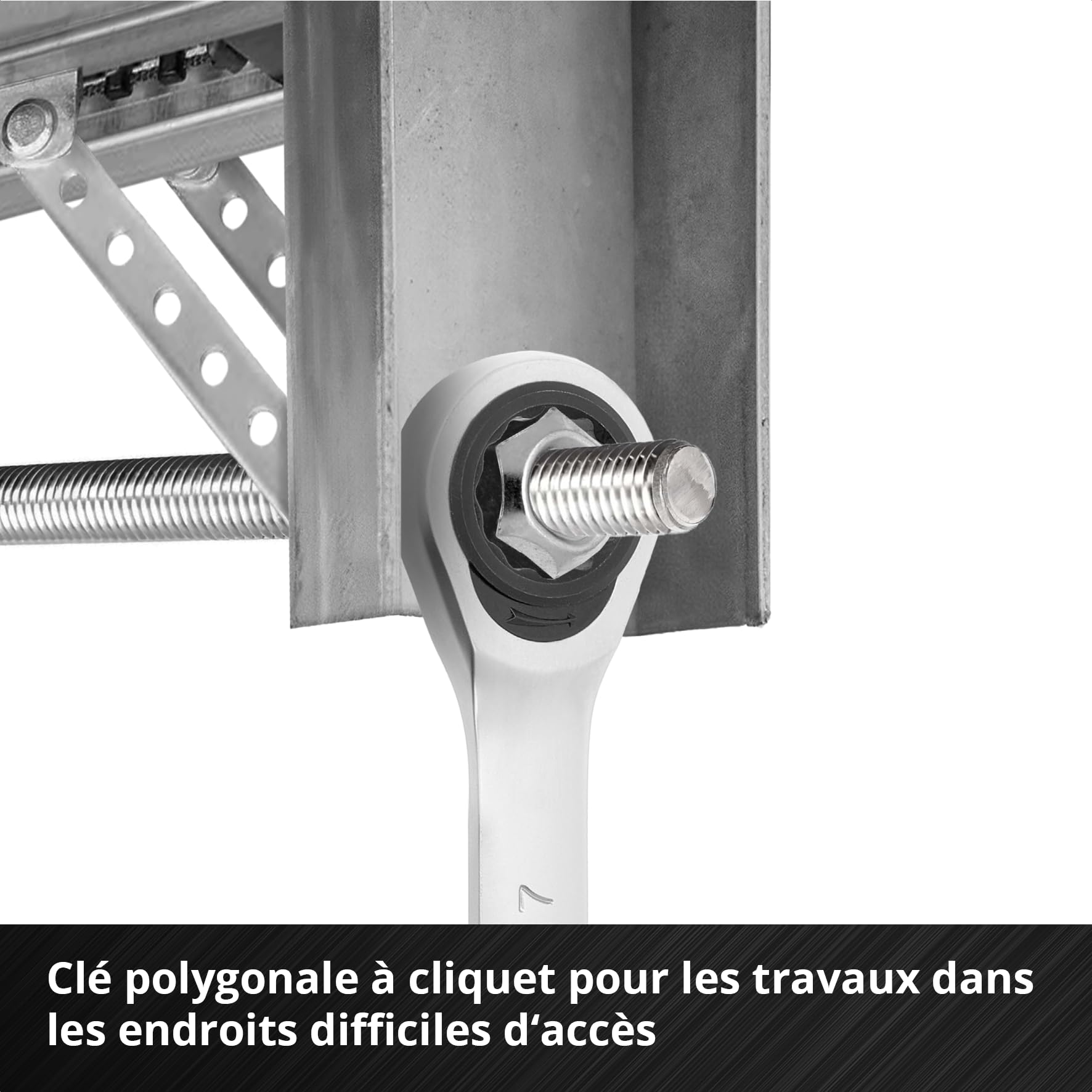 Original Einhell E-CASE 80 pcs. valise d'outils (set d'outils dans valise en plastique robuste et empilable comme équipement de base idéal pour le ménage, l'atelier ou en déplacement)