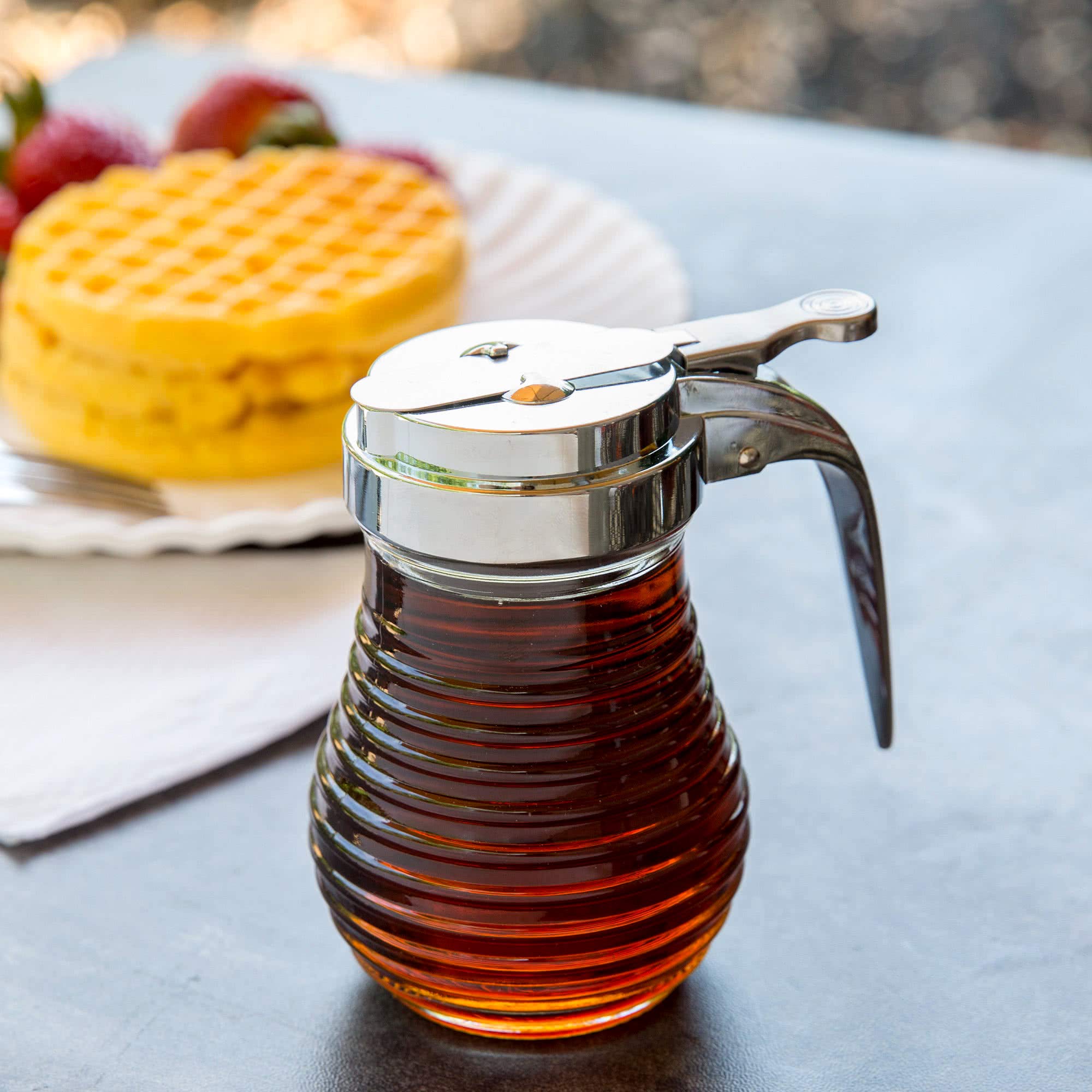 Amazon.com: Tablecraft Beehive Clear Glass Syrup Dispenser with