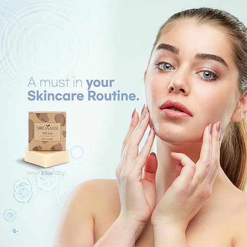 Miniatura 5 de Jabón de leche de vaca, barra de jabón de 3.5 onzas, jabón corporal totalmente natural, lujoso jabón hecho a mano para cara y cuerpo, fórmula pura