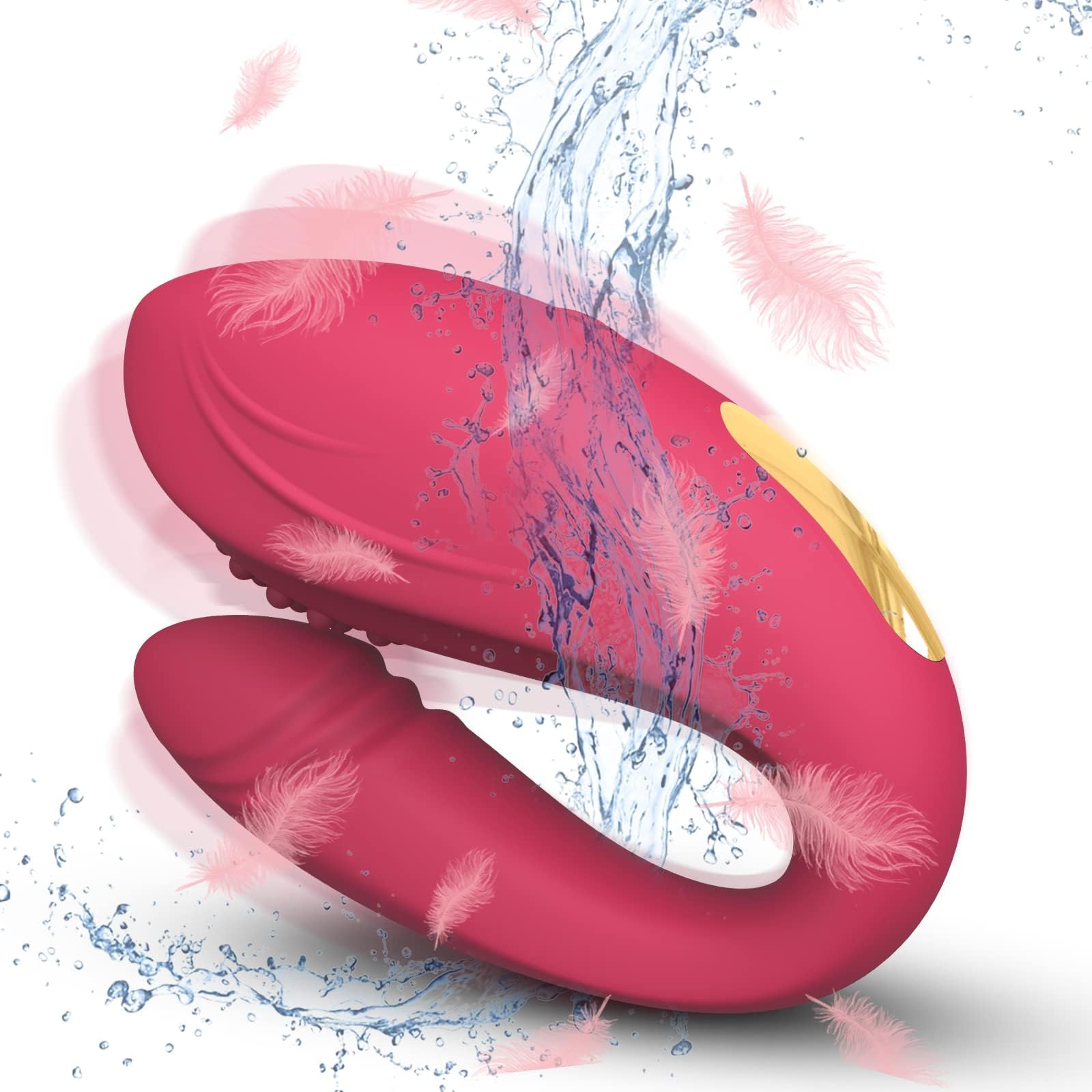 Soft Silicone Massager for Relaxing and Relieving Stress, Device with 12 Massage Modes, 2 Built-in Motors, Ideal for Travel and Business Trip