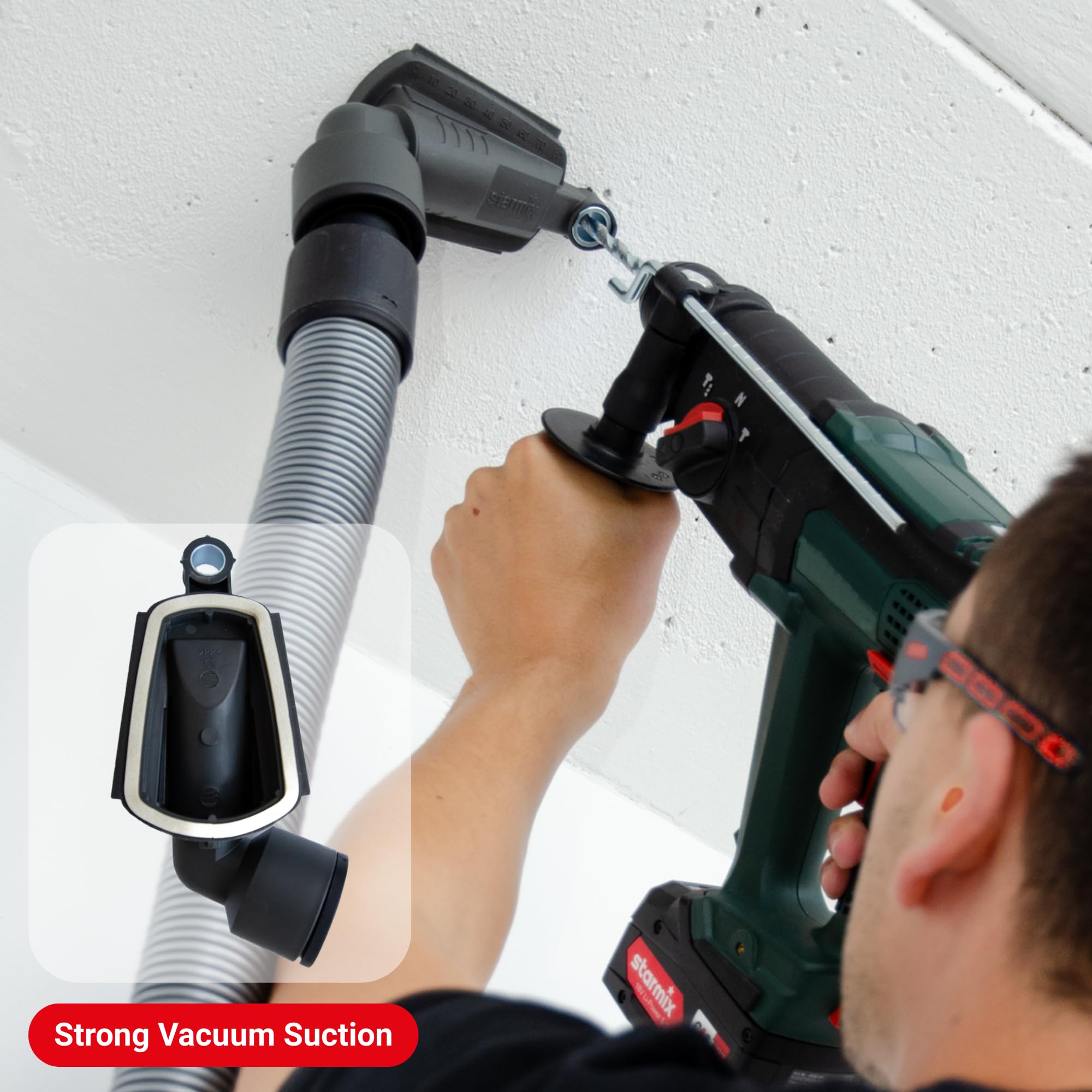 Starmix Bohrfixx BF12 - Dust-Free Drill Adapter for Drilling Diameters up to 1/2