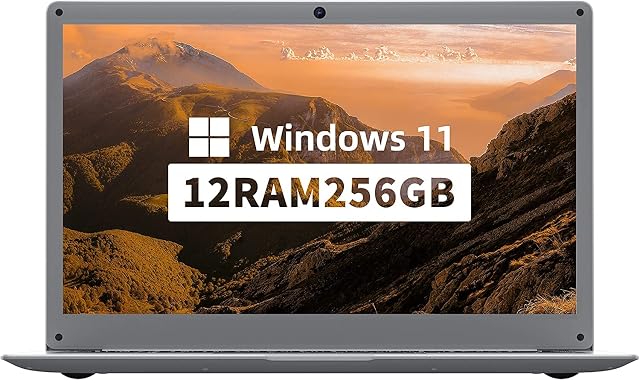 jumper Windows 11 Laptop 1080P Display,12GB RAM 256GB SSD,14 Inch Ultrabook Intel Celeron Processor,Laptops with Wifi USB3.0 Bluetooth 4.0,Gray