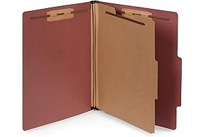 10 Letter Size Durable Red Classification File Folders