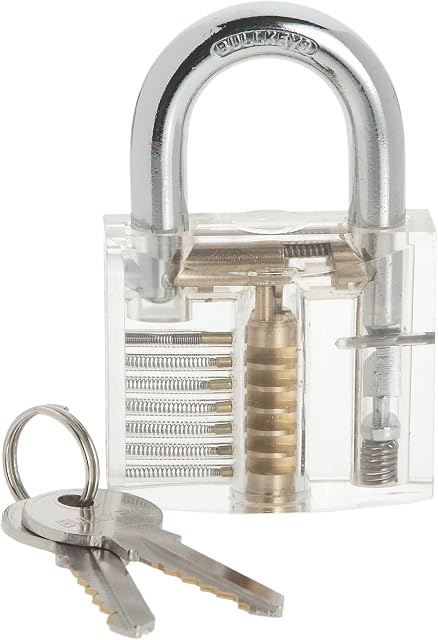 Lokko Crystal Lock Pick Training Practice Padlock for Beginners - Discover How A Lock Works