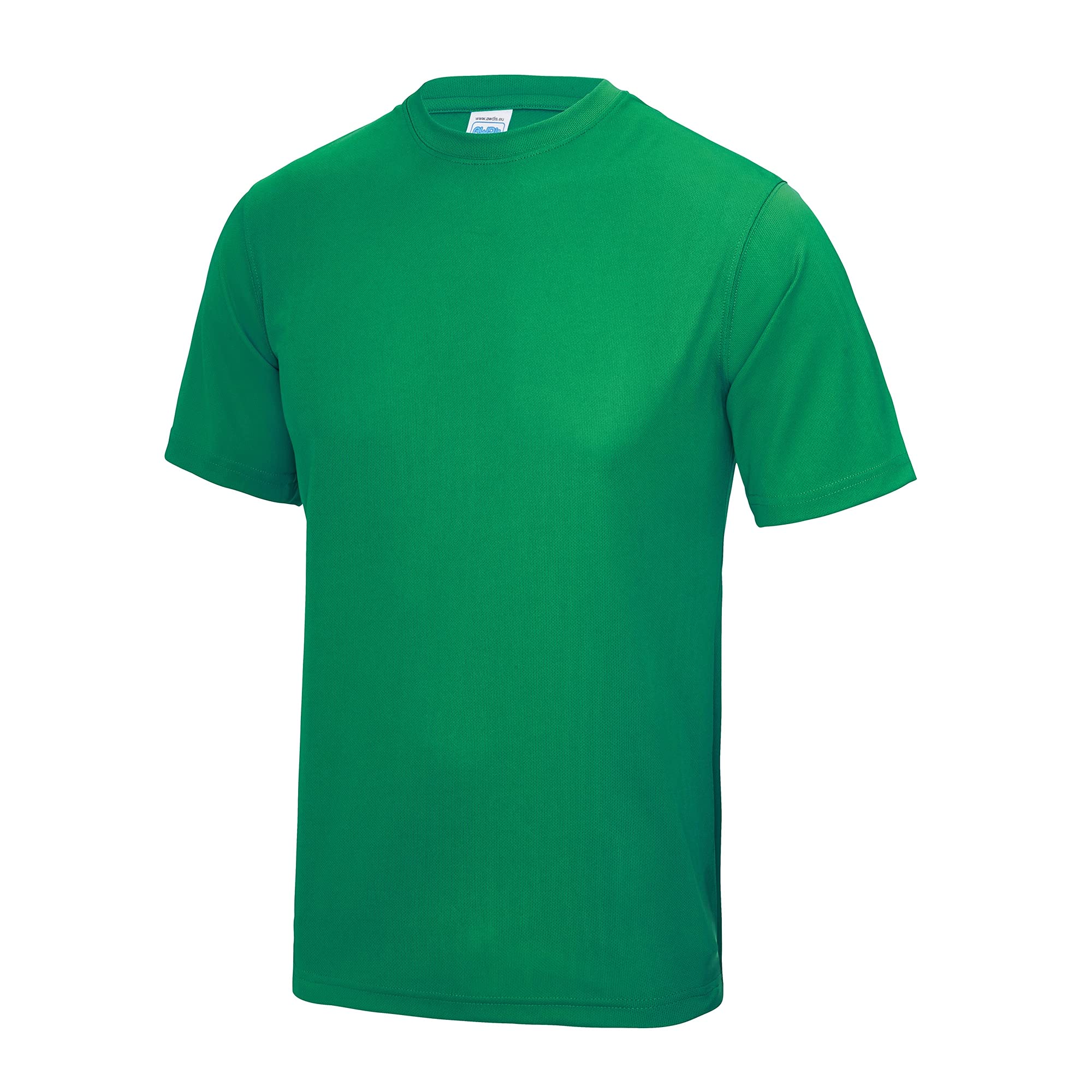 Just Cool Mens Performance Plain T-Shirt (XL) (Kelly Green)