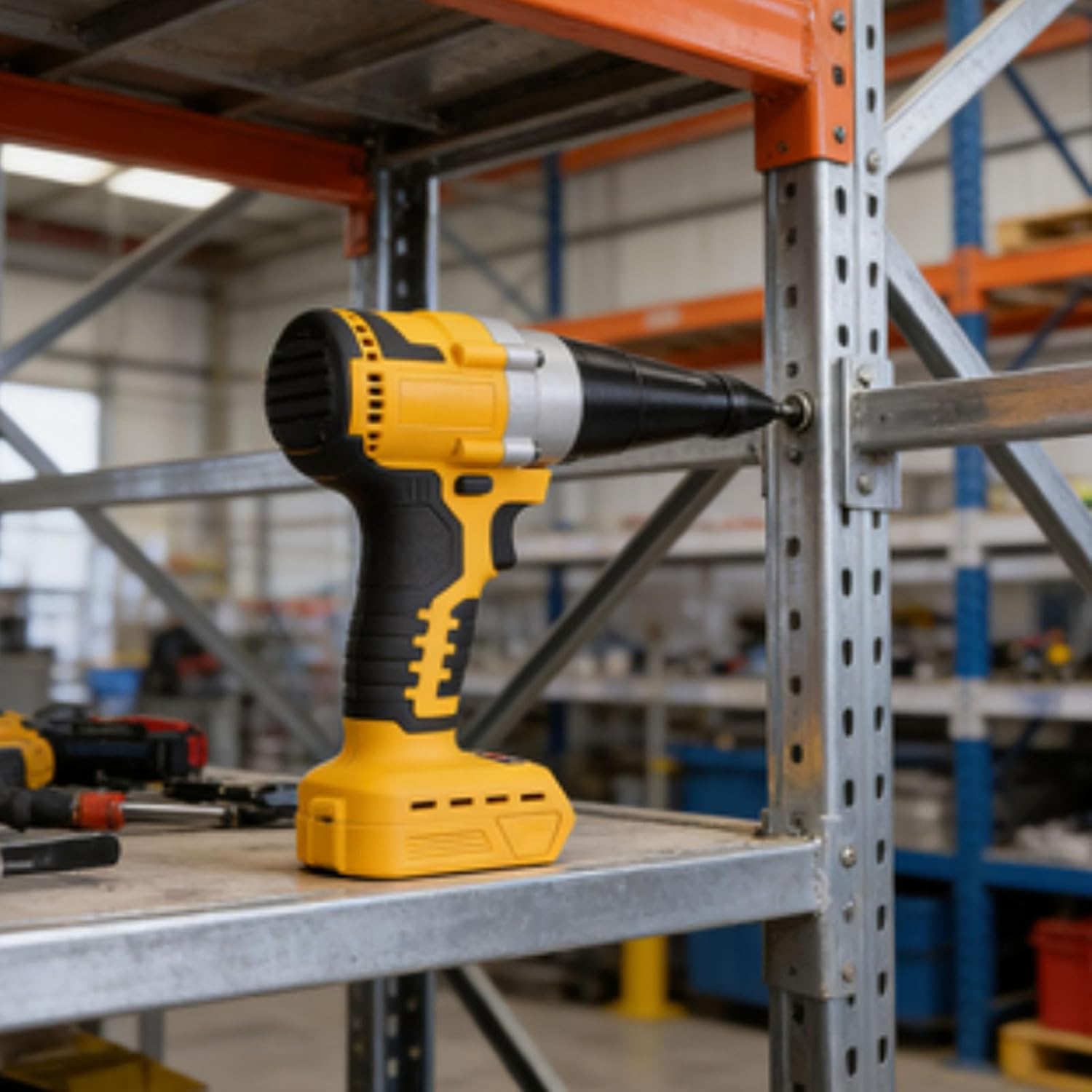 Garosa Cordless Rivet, Brushless Motor Pop Rivet 2248 to 2698lb Pulling Force with LED Light for 20V Battery