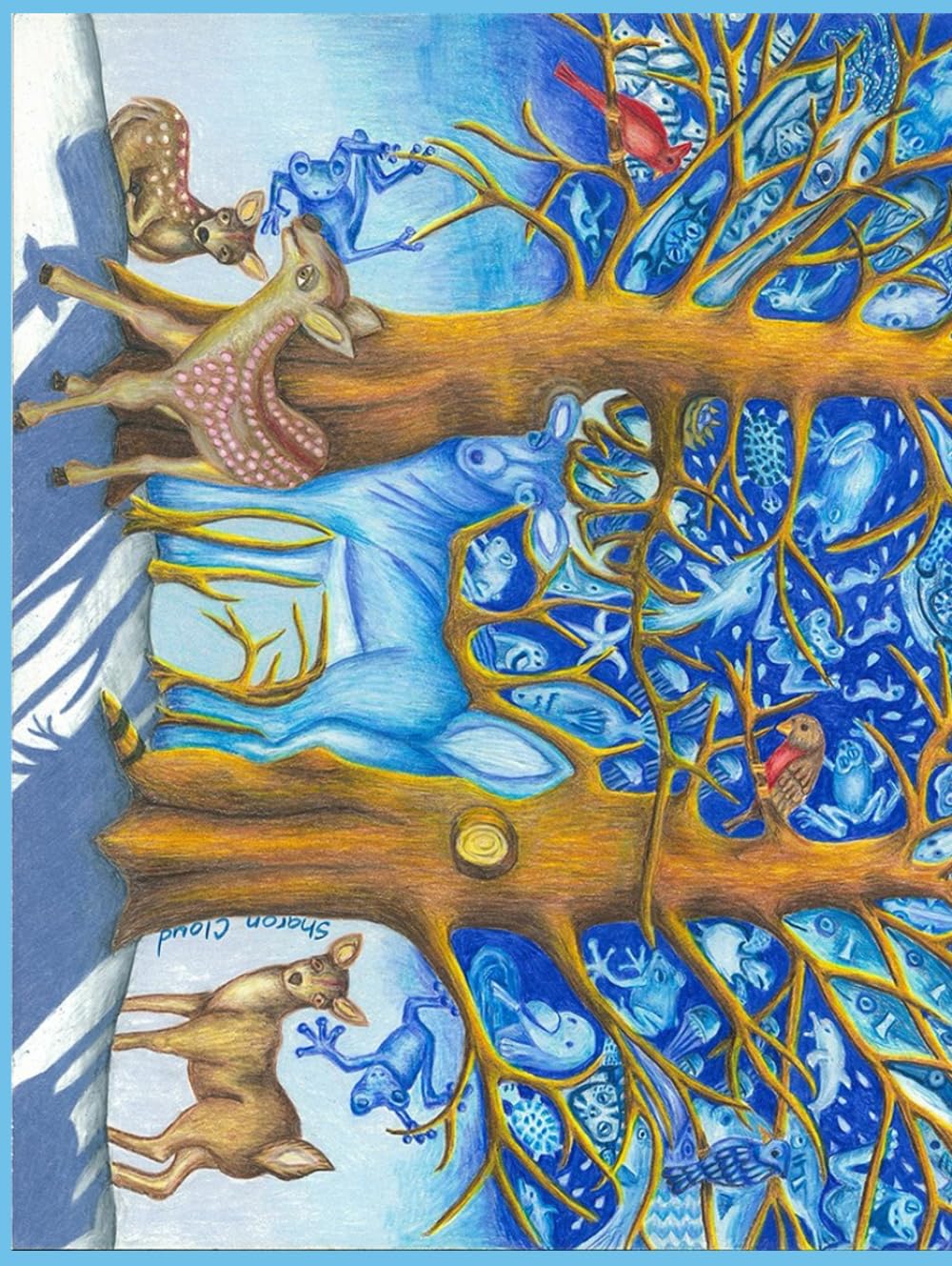 Carnet Cloud Oh dear a Deer journal de bord Sharon Kay pour dessin et note