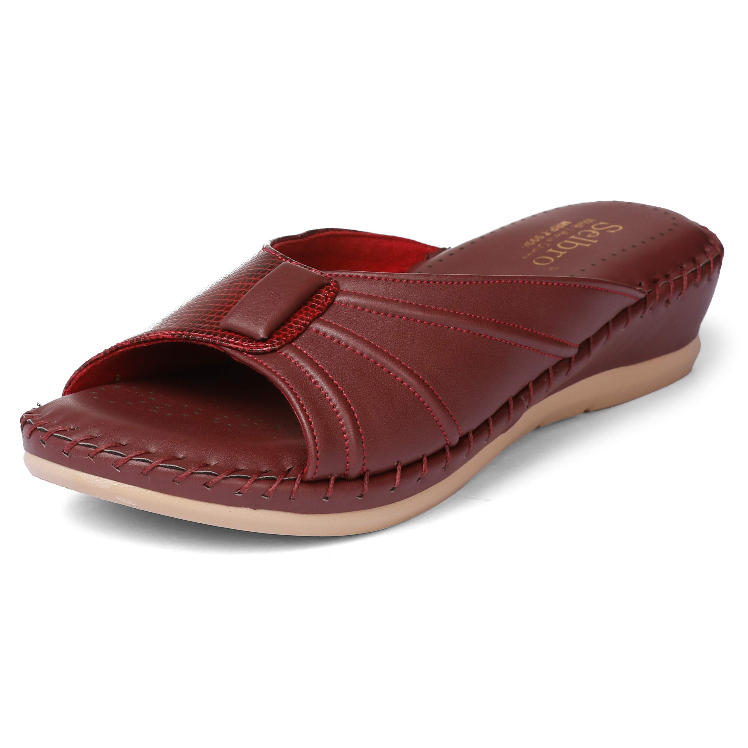 SELBRO Womens Soft Doctor Orthopedic Footwear Slippers Cherry DR-23 (B092JLC7VD) Amazon Price History, Amazon Price Tracker