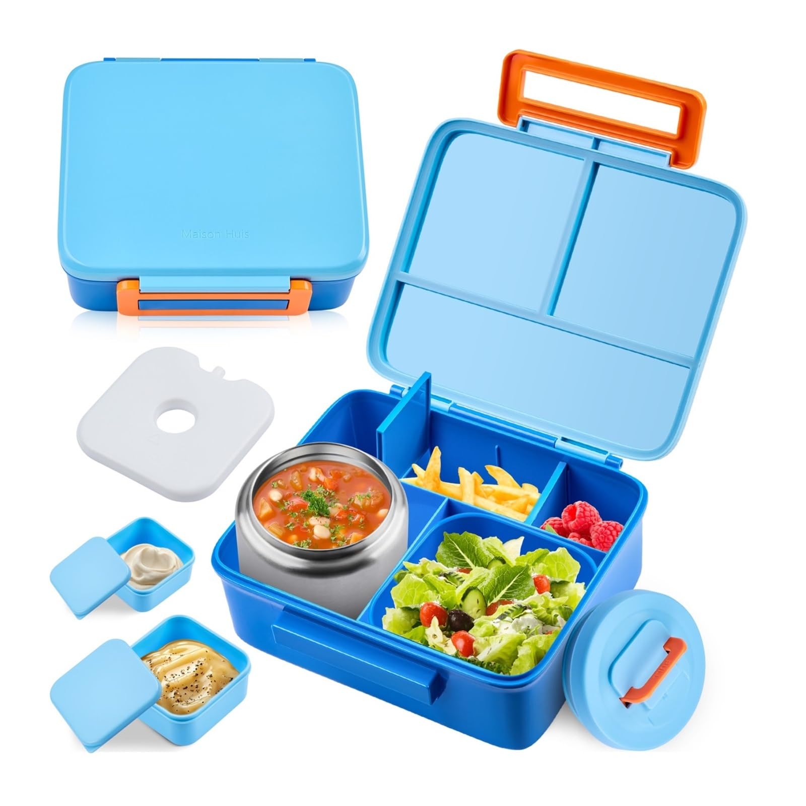 Fiambrera Bento For Niños Con Termo De Sopa De 8 Oz A Prueba De Fugas