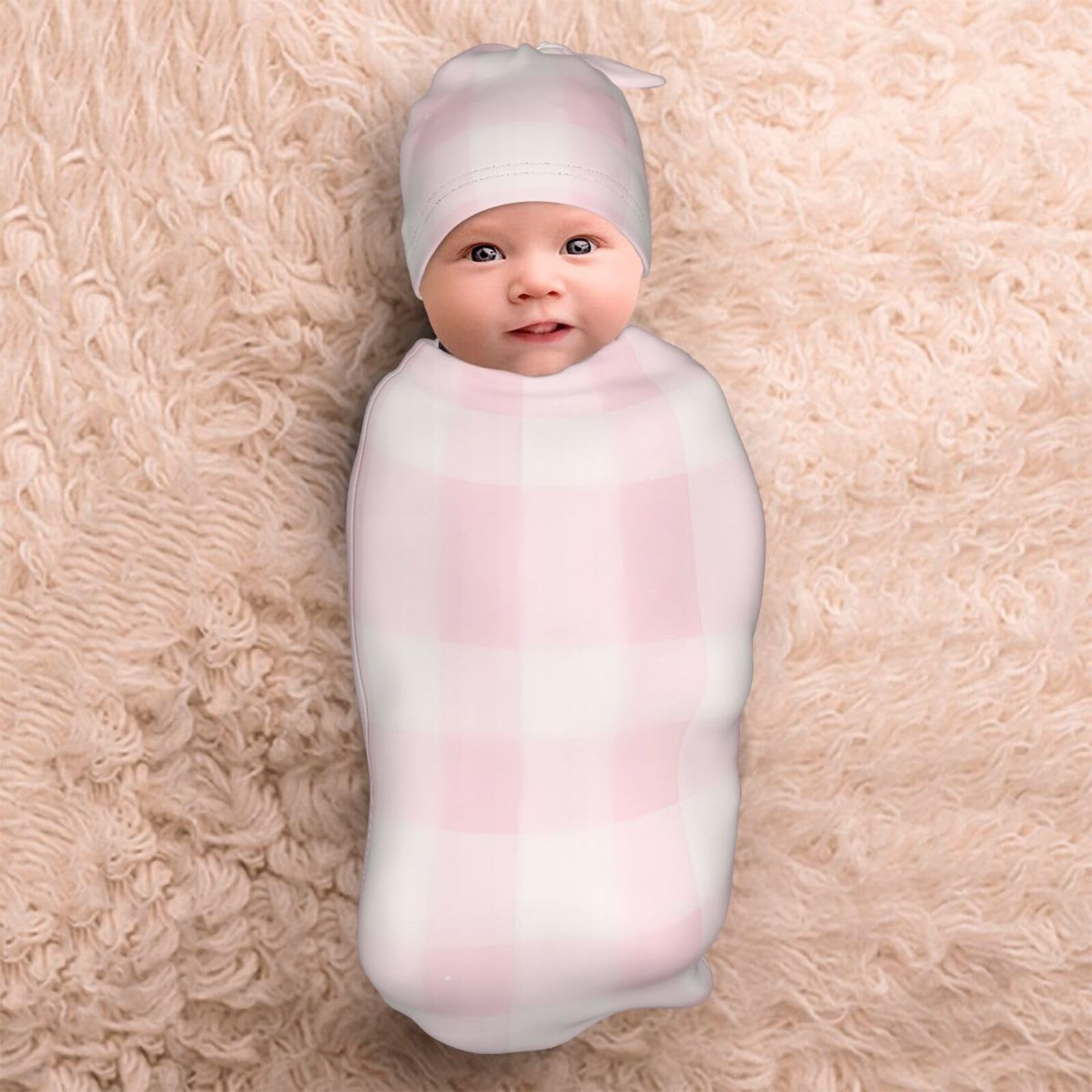 3d Rosa Natale Swaddle Coperta E Cappello Set Per Neonati Avvolgere Accogliente Per Neonati Bambino Comfort 29x53 cm