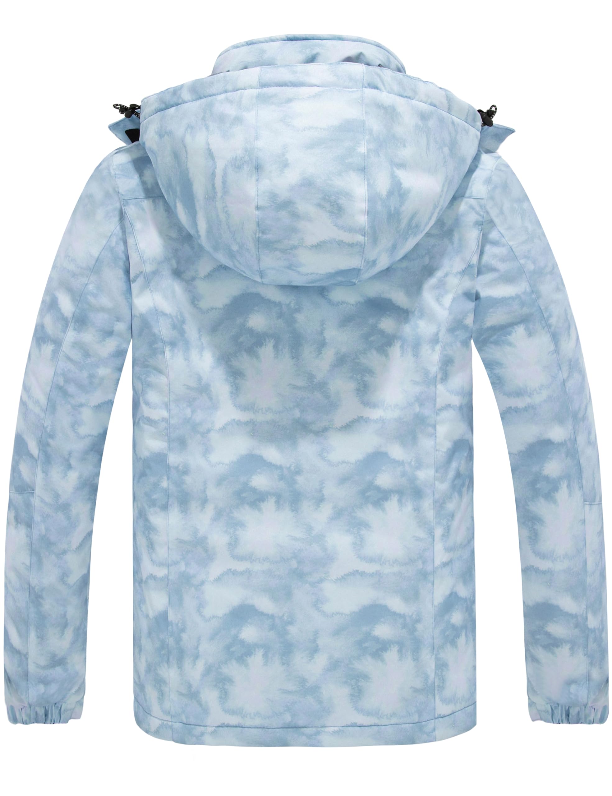 Wantdo Damen Skijacke Fleece Kapuze Winter Windbreaker Jacke | Wasserdicht,Winddicht,Warm Gefüttert, Brusttasche,Verstellbare Bündchen, Damen Wintermantel,Outdoor,Snowboard,Wandern,Berg