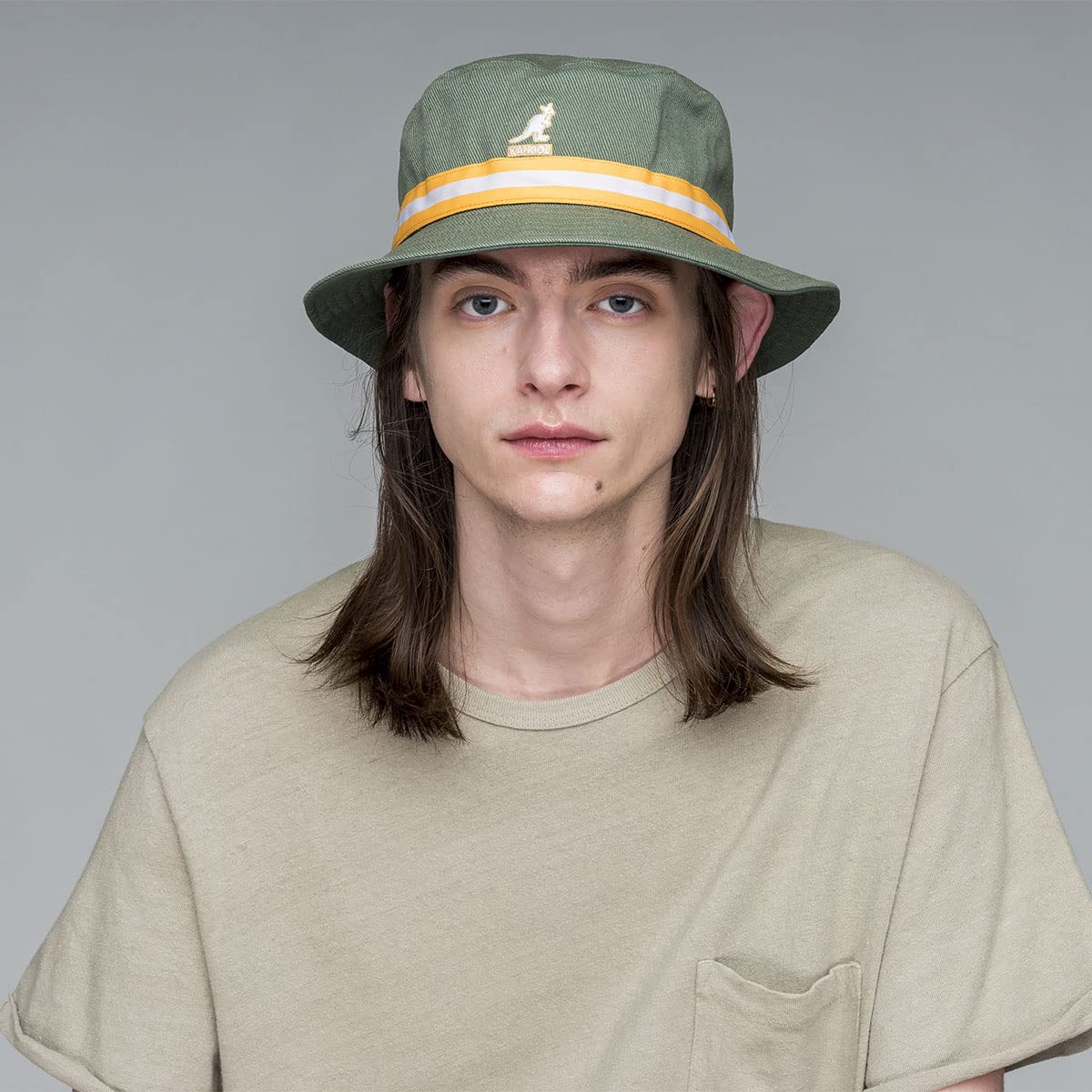 Kangol Sombrero Algodón Stripe Lahinch Mujer/Hombre - de Pescador con Banda Grosgrain Verano/Invierno Primavera Verano Otoño Invierno