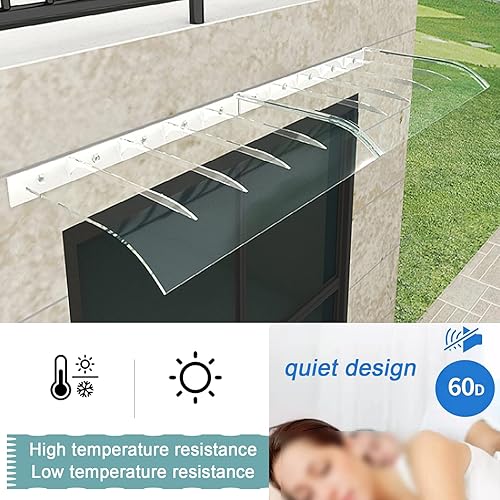 Miniatura 7 de Toldo para puerta delantera, toldo para puerta, protección UV, lluvia, nieve, sol, toldo para puerta, toldo para puerta, exterior, patio, cubierta