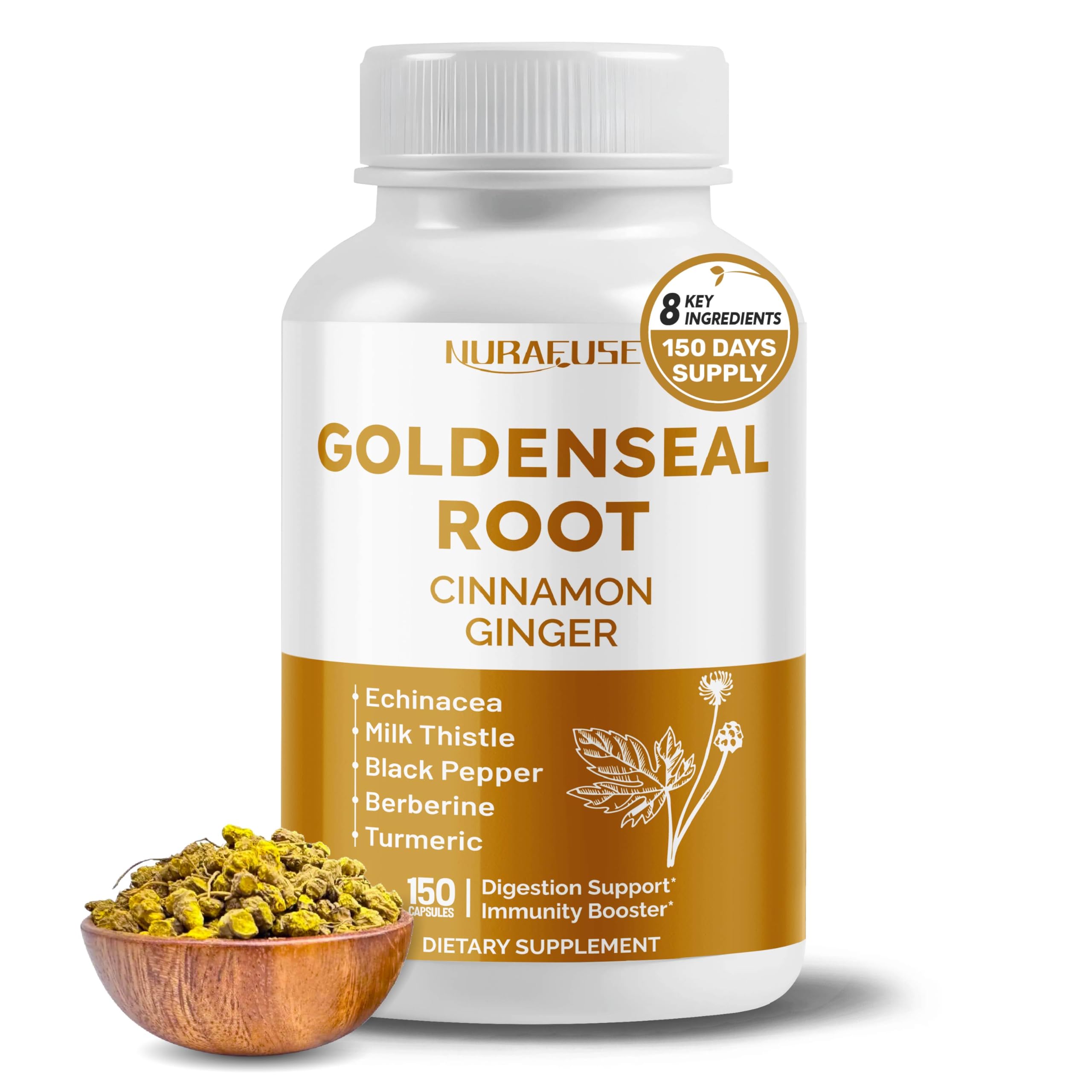 Amazon.com: NURAFUSE Goldenseal Root 8-in-1 Formula - with
