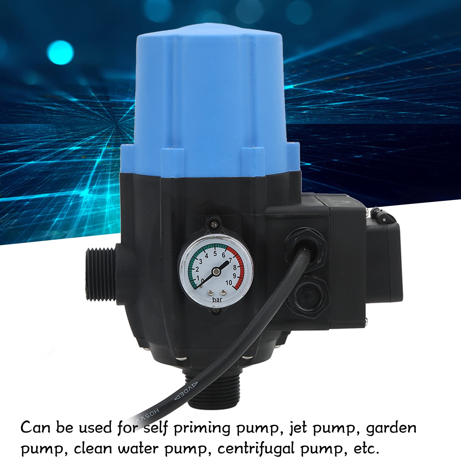 Presostato de Bomba, Ajuste del Regulador de PresióN de la Bomba de Agua Sanitaria (Enchufe UE 220V‑240V 1,1kw)