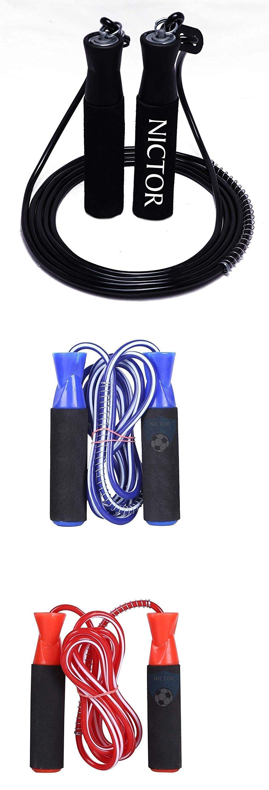 See full amazon price history chart for NICTOR Anti Slip Adjustable Skipping Rope for Gym Training and Workout, Crossfit, Speed Jumping, Cardio and Weight Loss for Men and Women (Pack of 3) NICTOR Anti Slip Adjustable Skipping Rope for Gym Training and Workout, Crossfit, Speed Jumping, Cardio and Weight Loss for Men and Women (Pack of 3) (B08ZNFDX99) Amazon Price History, Amazon Price Tracker