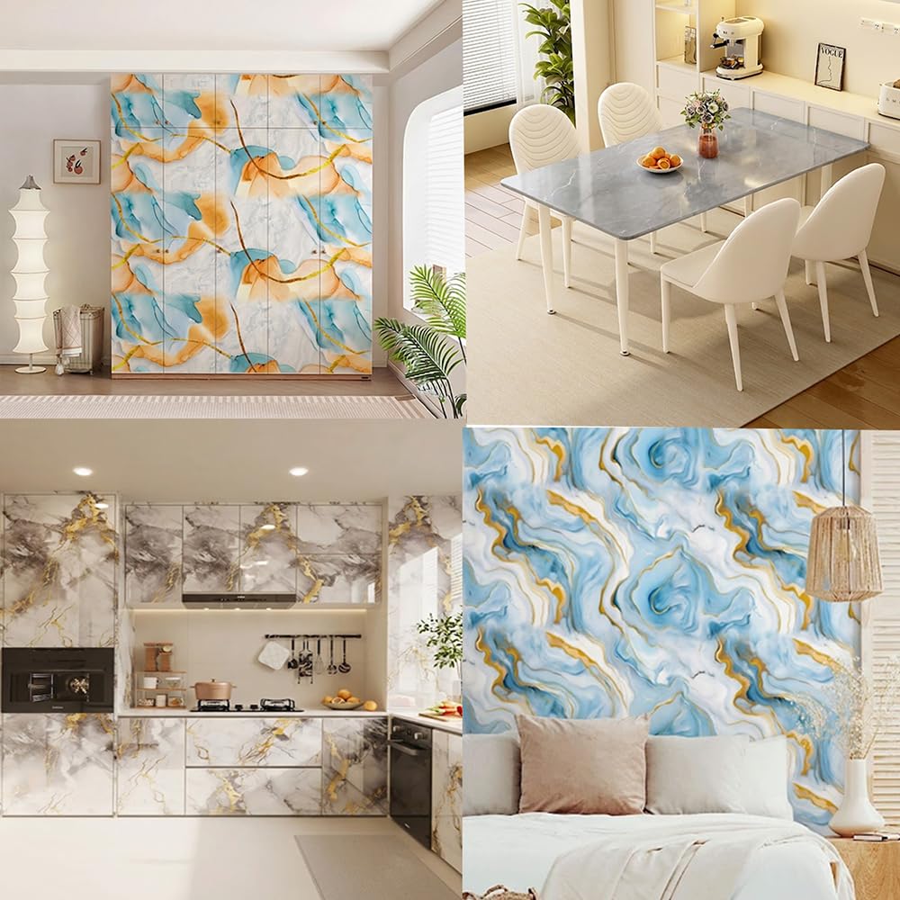 Vinilo Adhesivo Muebles MáRmol 40×300cm, 2mm De Espesor