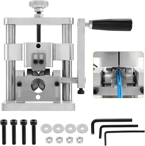 BEAMNOVA Pelacables manual de manivela con mini taladro mejorado para pelacables de chatarra de cobre, diámetro de 0.079-0.787 pulgadas