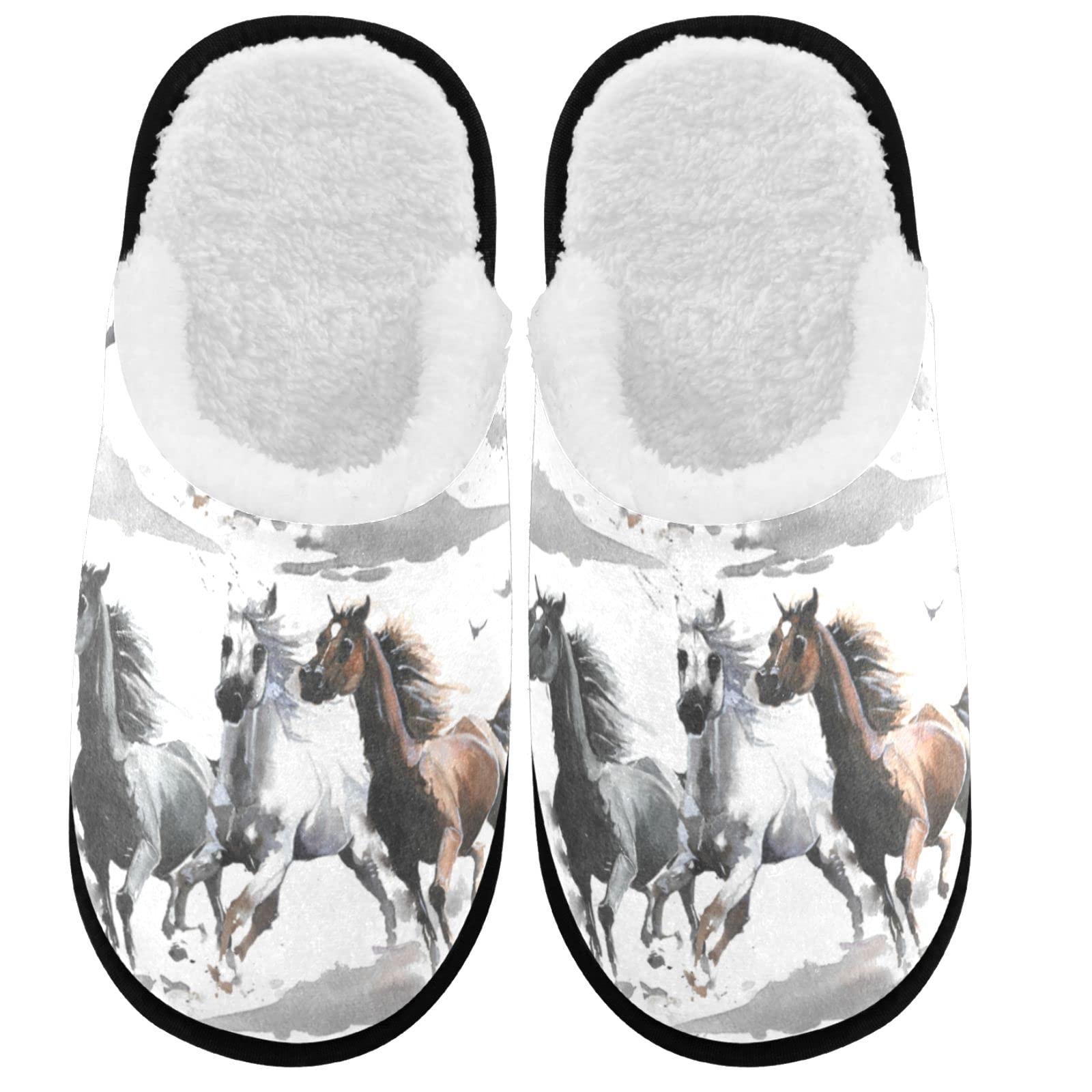 visesunny Slippers for Women Mens Winter Warm Memory Foam Cotton Home Slippers Women's House Slippers Bedroom Slippers Cozy Indoor Outdoor Shoes