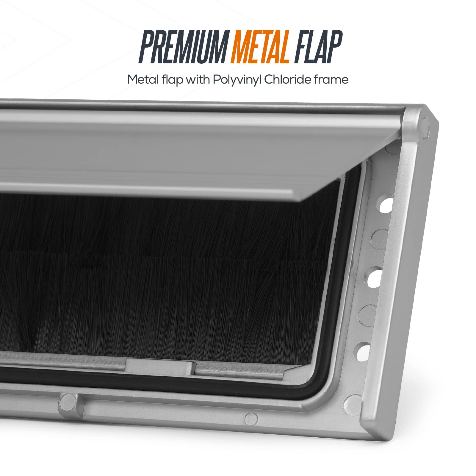 Internal Letterbox Draught Excluder 11.5", Etal Letterplate Satin