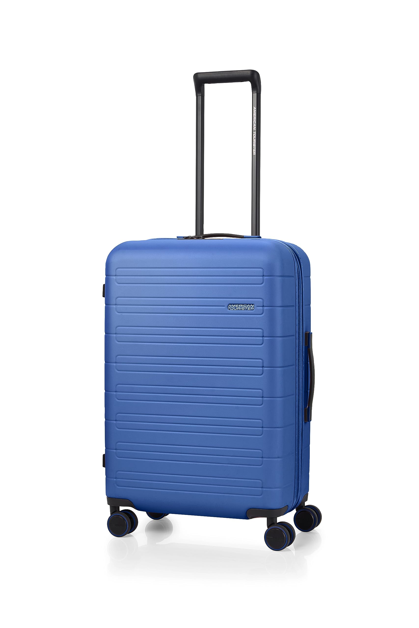 Novastream 67 Cms Medium Spinner 8 Wheel Hardside Polycarbonate Suitcase with Recessed TSA Lock and Duosaf Security Zipper - Navy Blue-image-8
