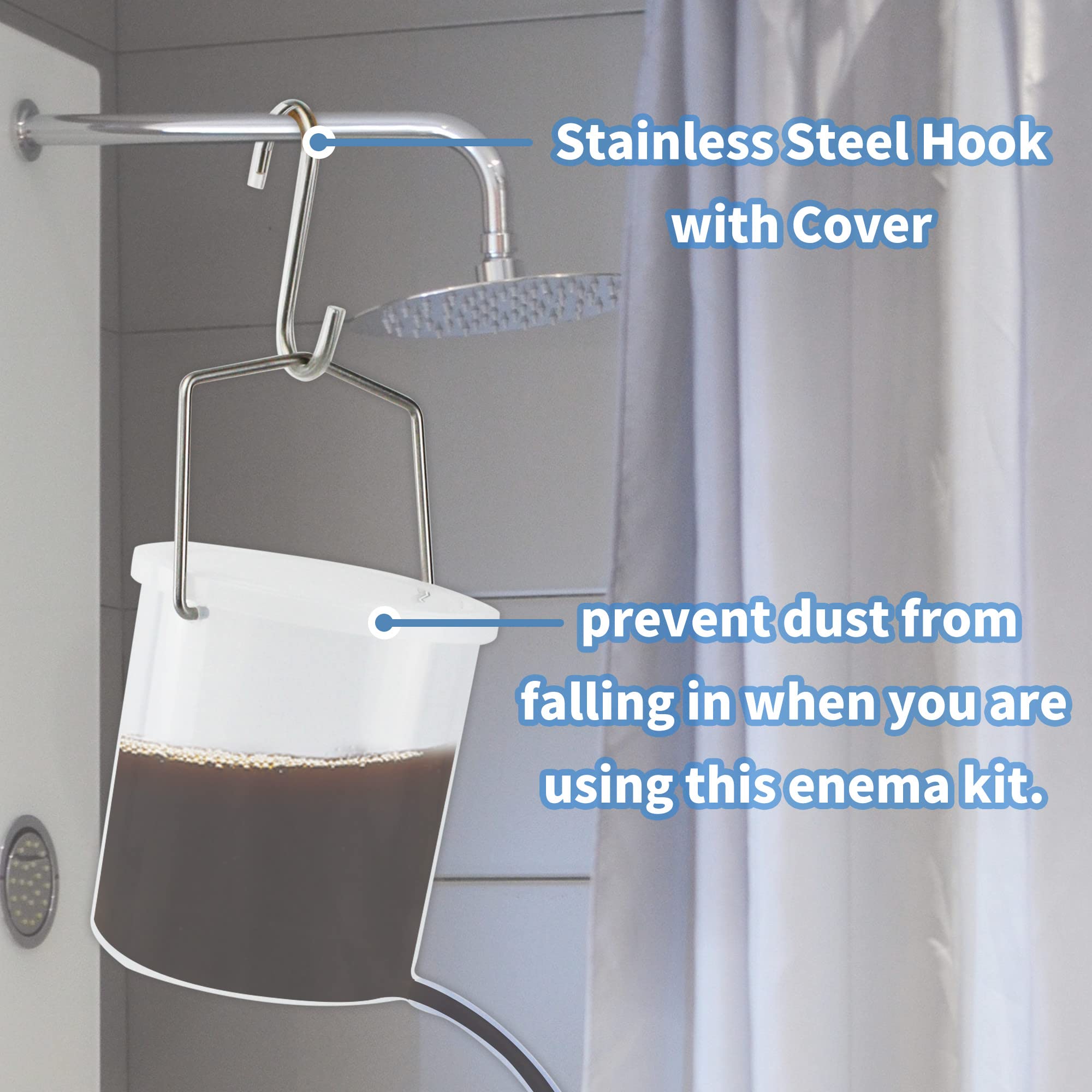 TopQuaFocus Enema Kit Colonic Irrigation Organic Coffee Enema Bucket