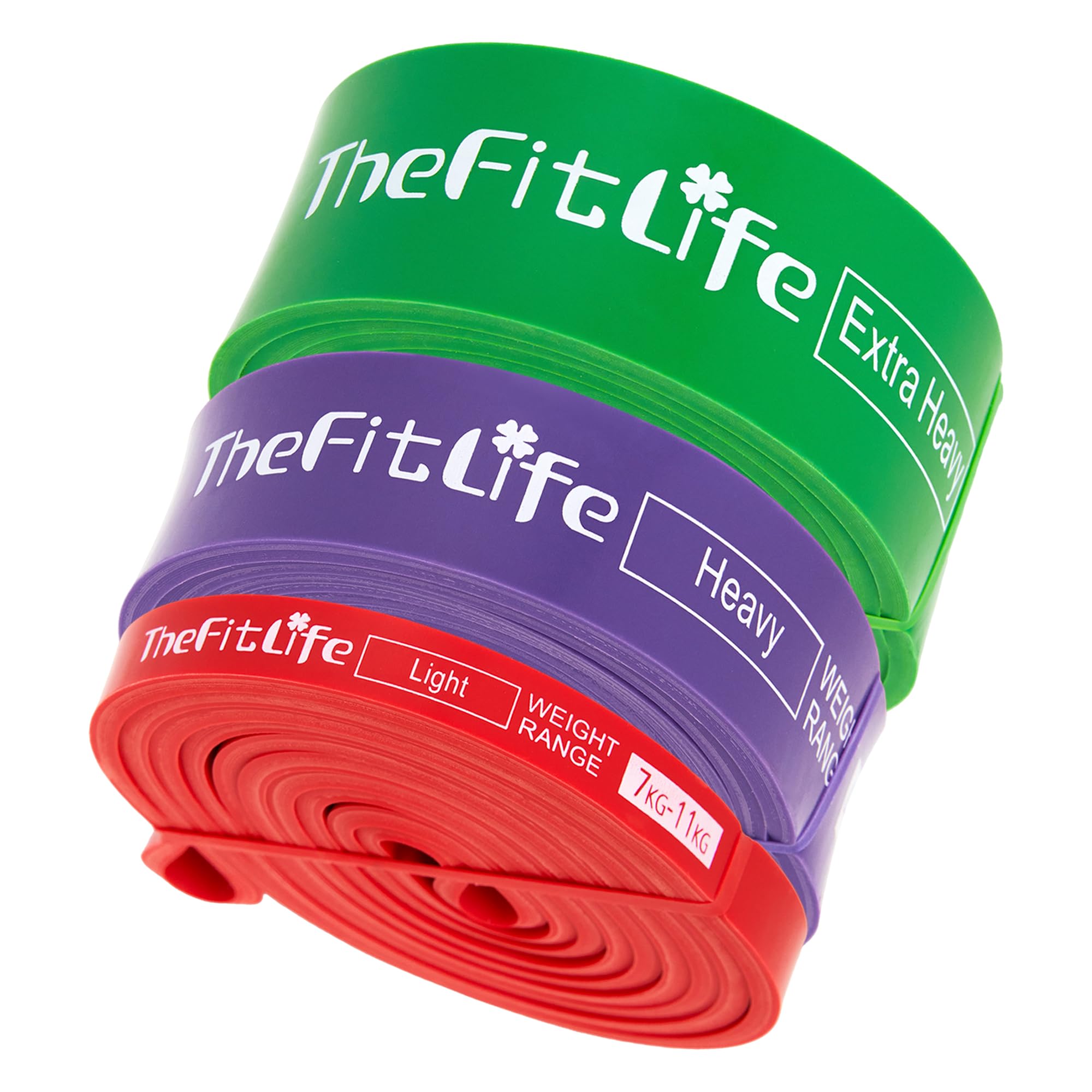TheFitLife Resistance Pull Up Bands - Pull-Up Assist Exercise Bands, Long Workout Loop Bands for Body Stretching, Powerlifting, Fitness Training, Bonus Carrying Bag and Workout Guide