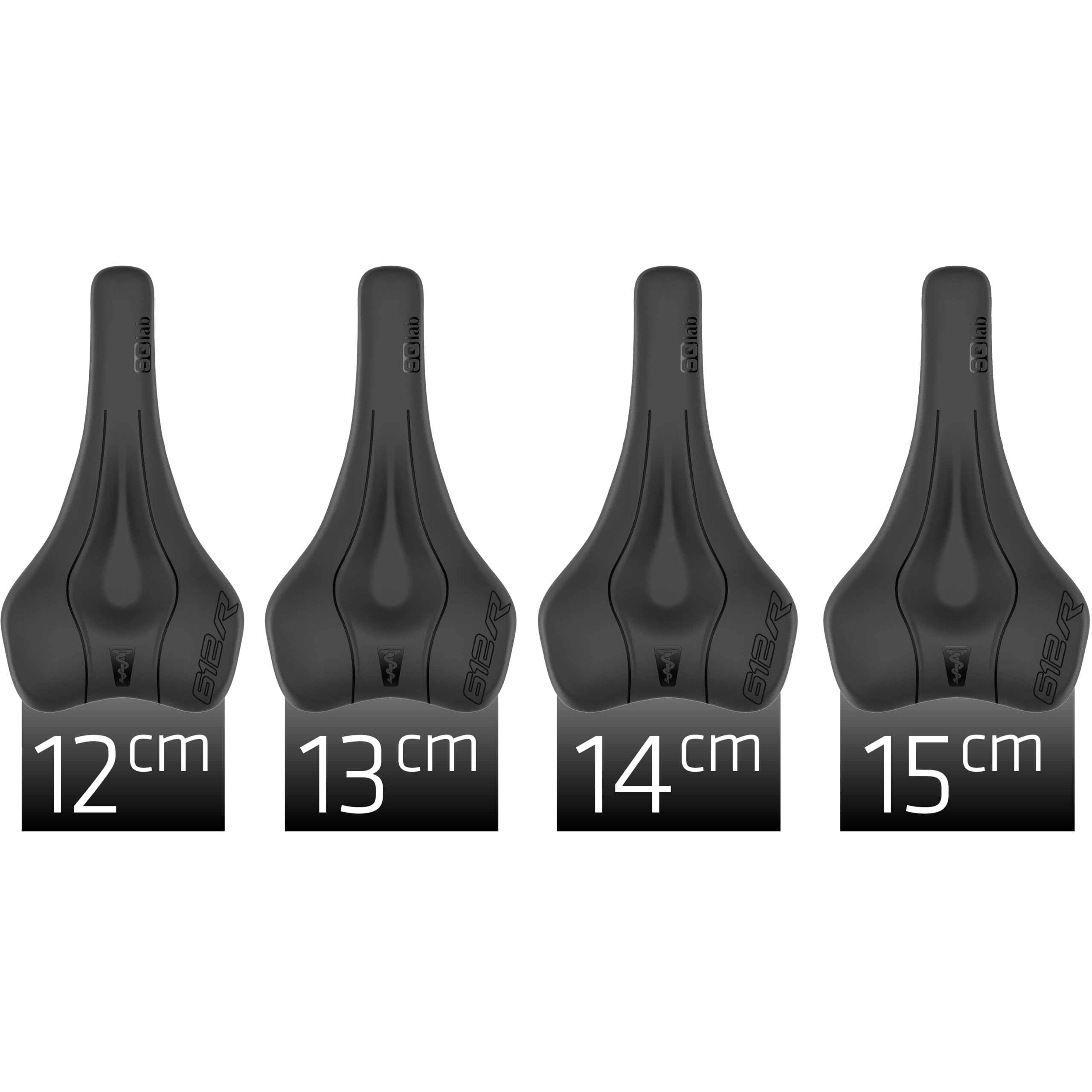 SQlab Rennrad Sattel 612 ERGOWAVE® R, Rennrad Fahrradsattel, ergonomischer Rennradsattel für Damen & Herren, in schwarz