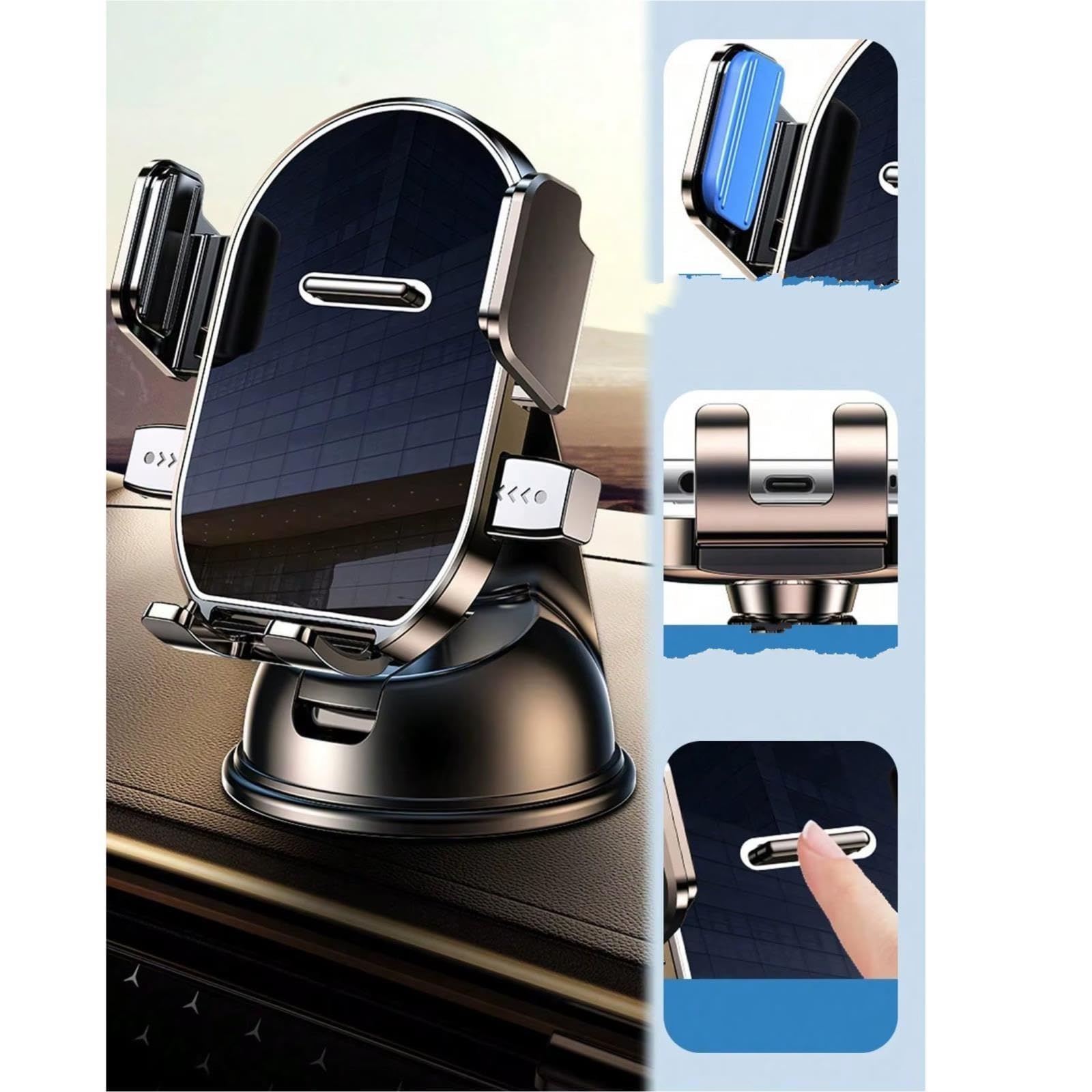 Supporto Cellulare Cruscotto Girevole A 360°