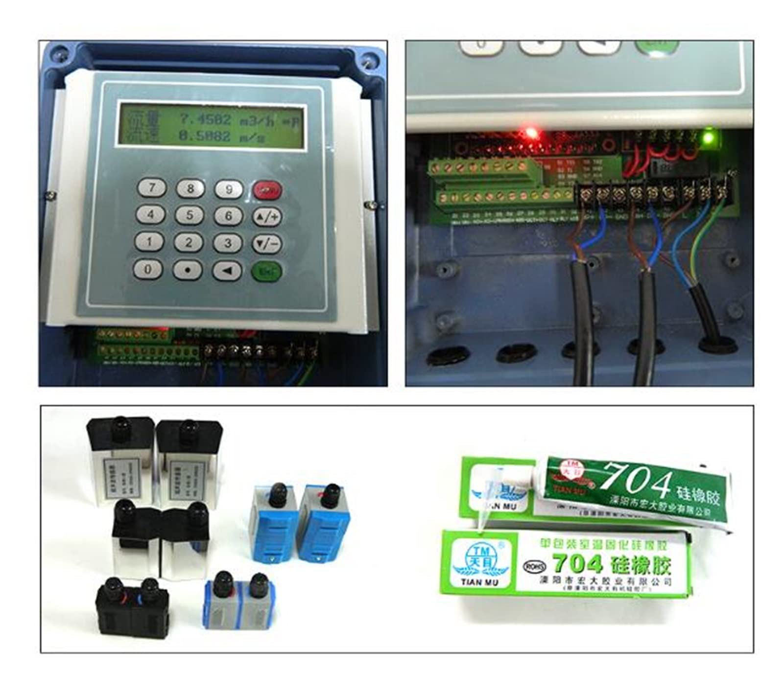 Caudalimetro Metro di flusso con digitale LCD Schermo TDS-100F del ad ultrasuoni fissi separati M2 (DN50-70 0 mm)(TDS-100F with L2)