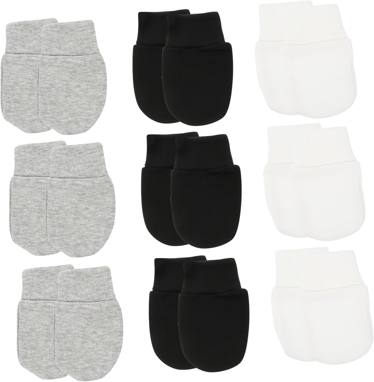 Beavorty 9Pairs Newborn Cotton Mittens Breathable Scratch Gloves for Boys Soft Comfortable Hand Protection Colors for Months
