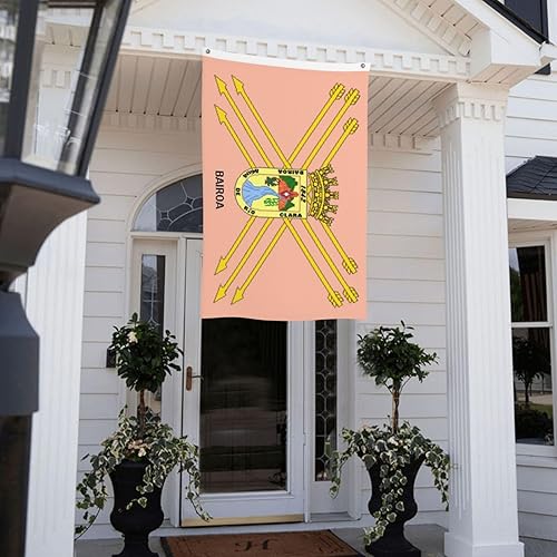Miniatura 9 de Bandera de Bairoa de doble cara (Caguas, Puerto Rico) de 3 x 5 pies, banderas para exteriores, banderas decorativas duraderas para interiores y