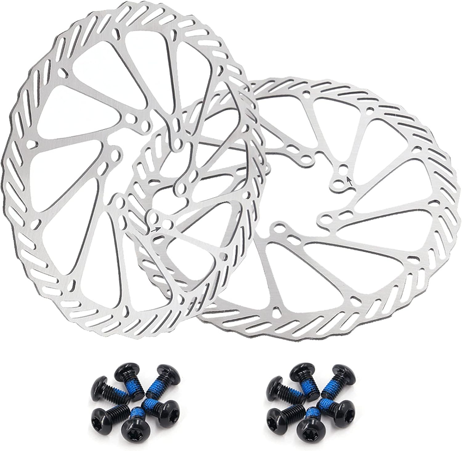 180mm Bike Disc Rotors 2pcs Set +12 Screws for MTB/Road