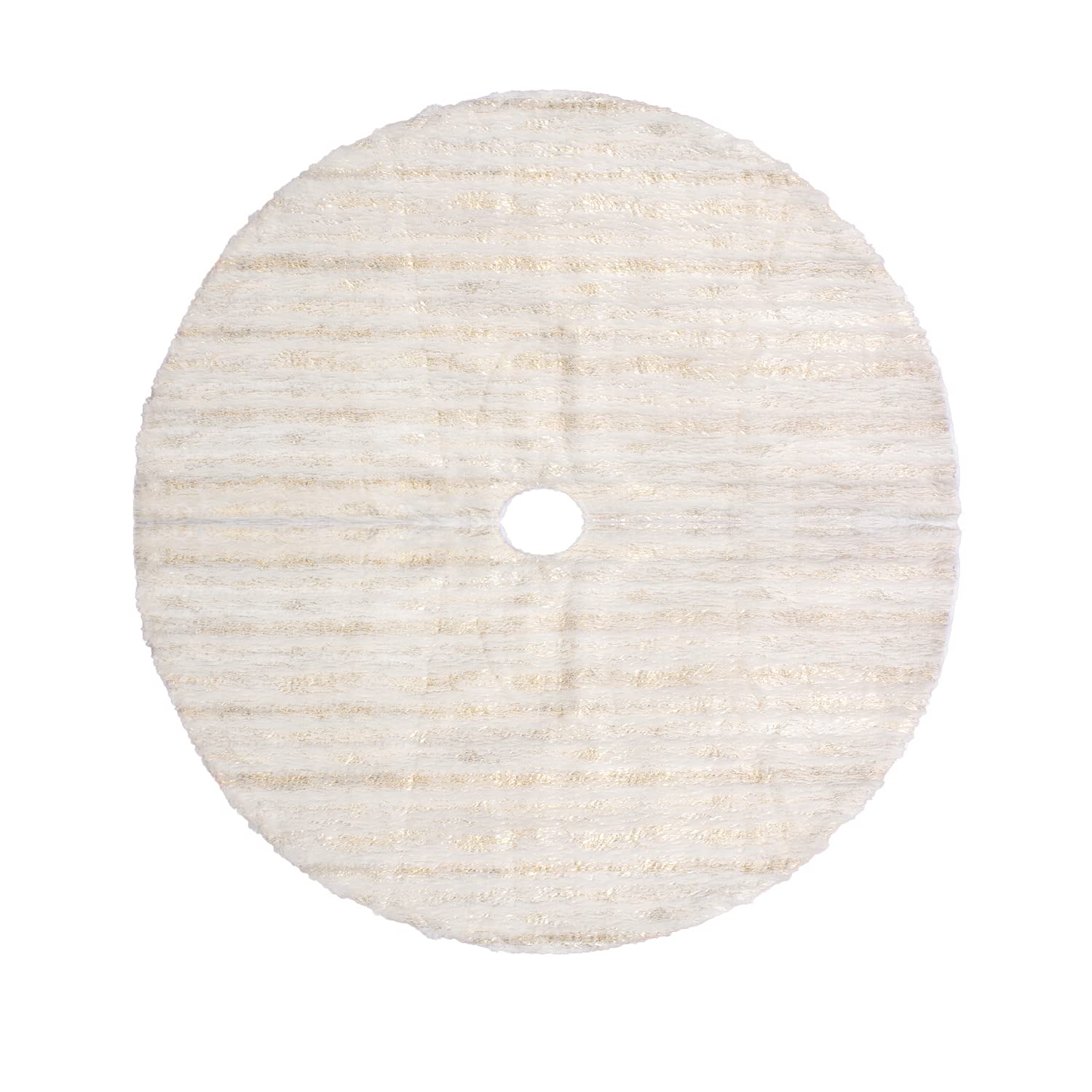 Christmas Tree Skirt, Voyoly 48 Inch Bronzing Christmas Tree Decorations Indoor Soft Xmas Tree Collar Thickened Faux Fur Gold Gilding Plush Rug Holiday Festival Party Large Mat Decor Kit Ornaments