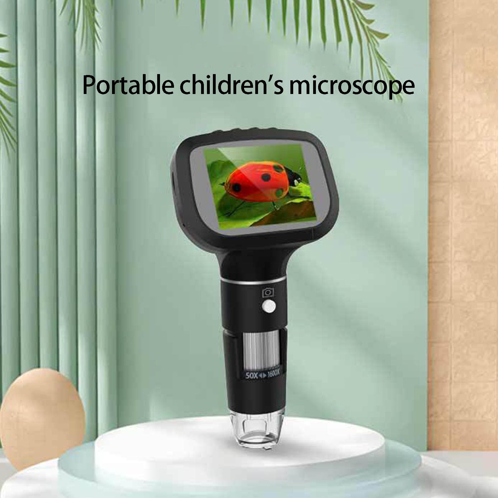 Microscopio digital de mano con cámara de 200 MP y luz LED ajustable, fácil de transportar para observación detallada, microscopio USB con pantalla