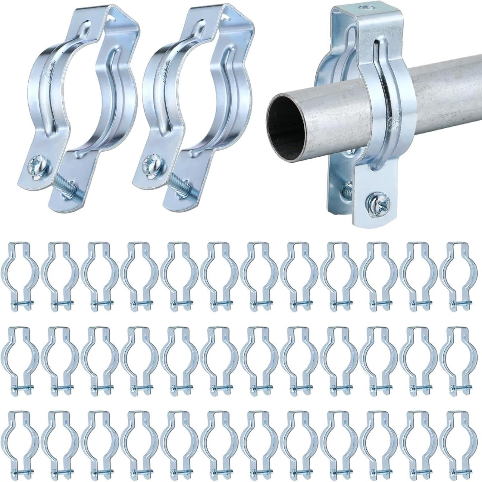 Yaocom 50 Pcs EMT Conduit Hanger with Bolt 1 Inch Conduit Clamp