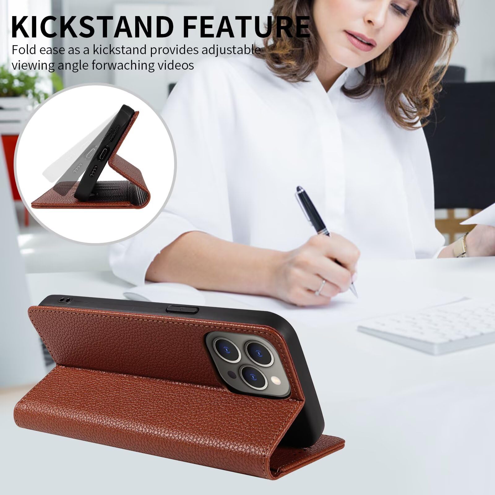 Cover Portafoglio In PU Premium Per Xiaomi 12T / 12T Pro / Redmi K50 Ultra - Con Supporto, Slot Carte E Chiusura Magnetica, Oro Rosa