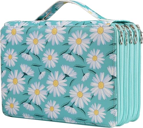 Lbxgap Estuche organizador portátil de 250 ranuras con patrón de impresión para lápices de acuarela Prismacolor, lápices de colores Crayola, lápices