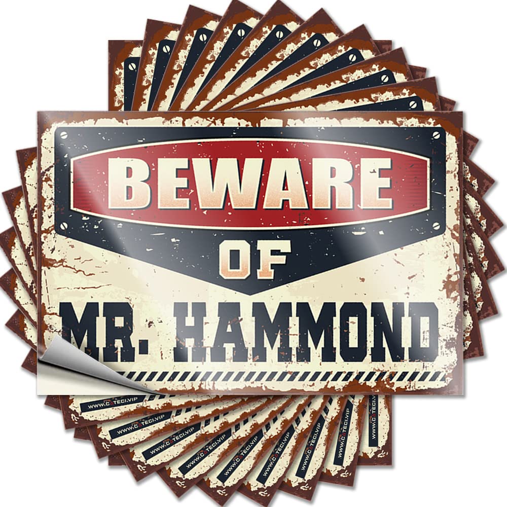 Beware of Mr. Hammond Waterproof Vintage - Country Sticker Self Adhesive Sticker(6X9CM)