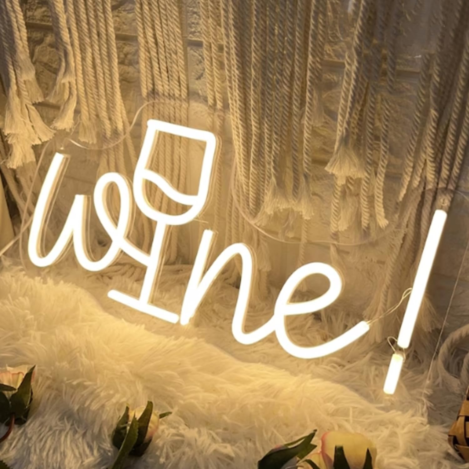 Acrylic Wine Neon Sign for Wall or Window Background Decor,LED Dimmable Bar Neon Decorative Cocktails Light Handmade Art Lamp for Home Pub Wedding Party Bar Studio,Warm White,5V USB Powered - Image 4