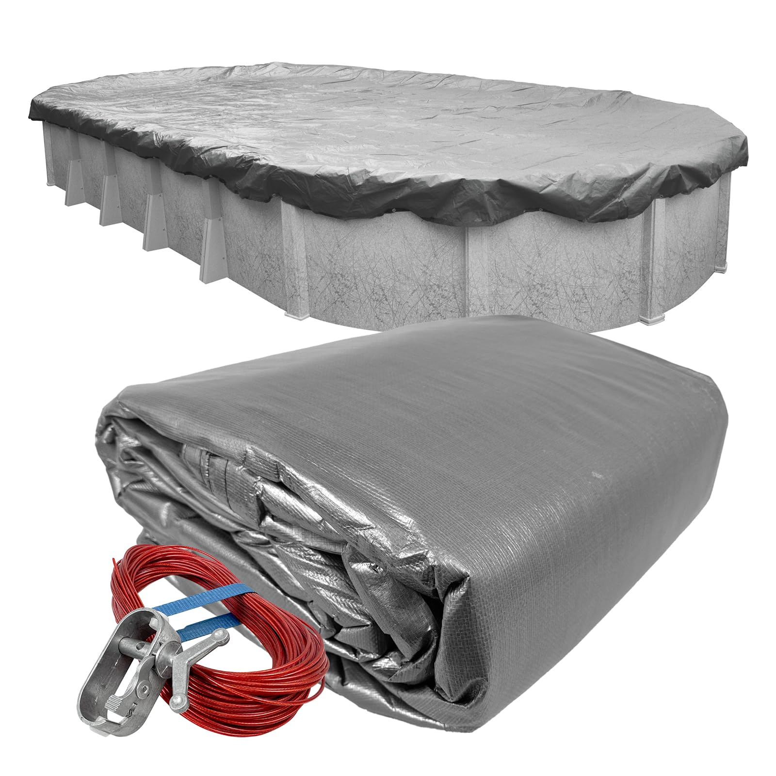 Robelle 331530-4 - Copertura Invernale per Piscine ovali Fuori Terra, 4,6 x 9,1 m