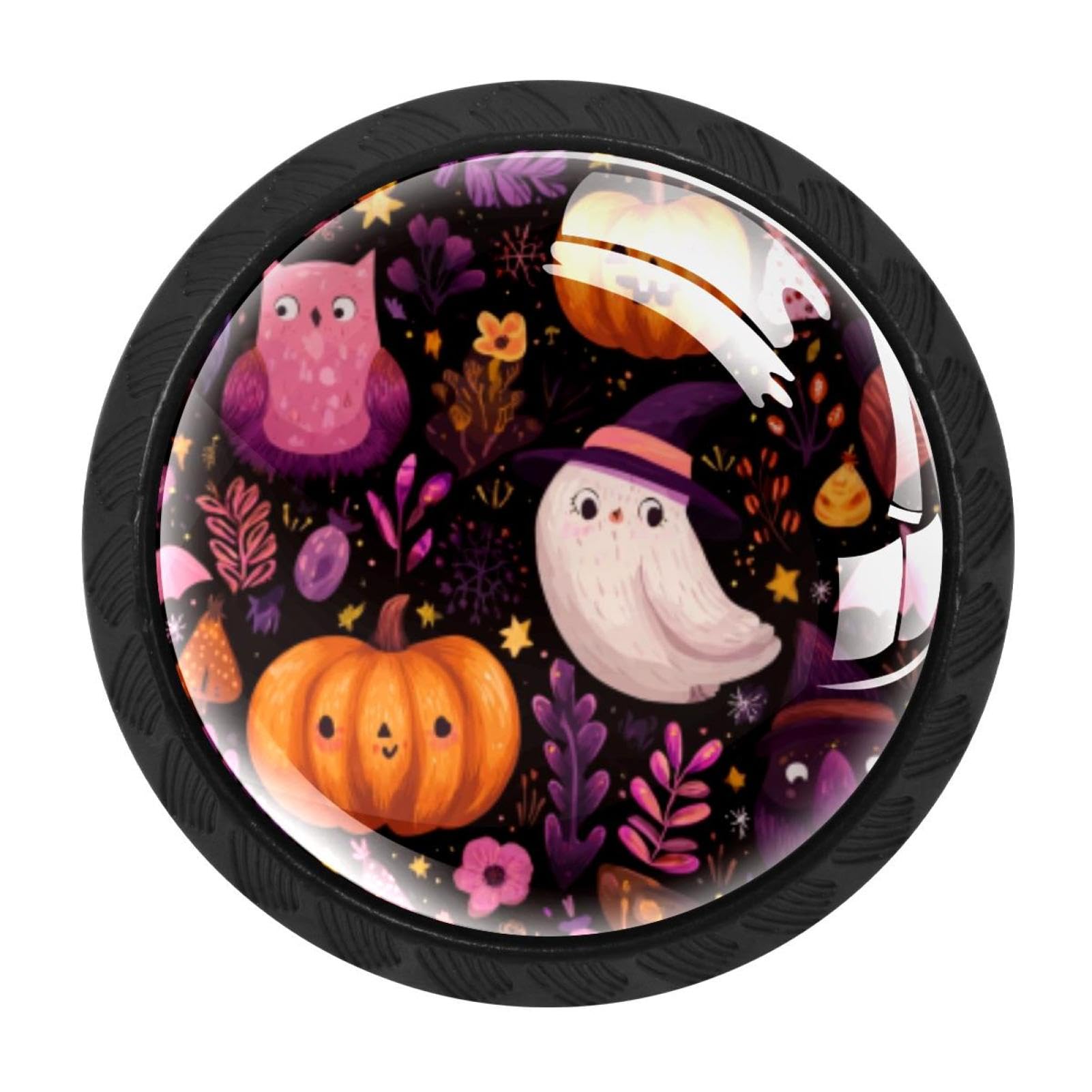 CHENZZZZ 4 Pack Halloween Pumpkin (3) Drawer Knob Cabinet Hardware